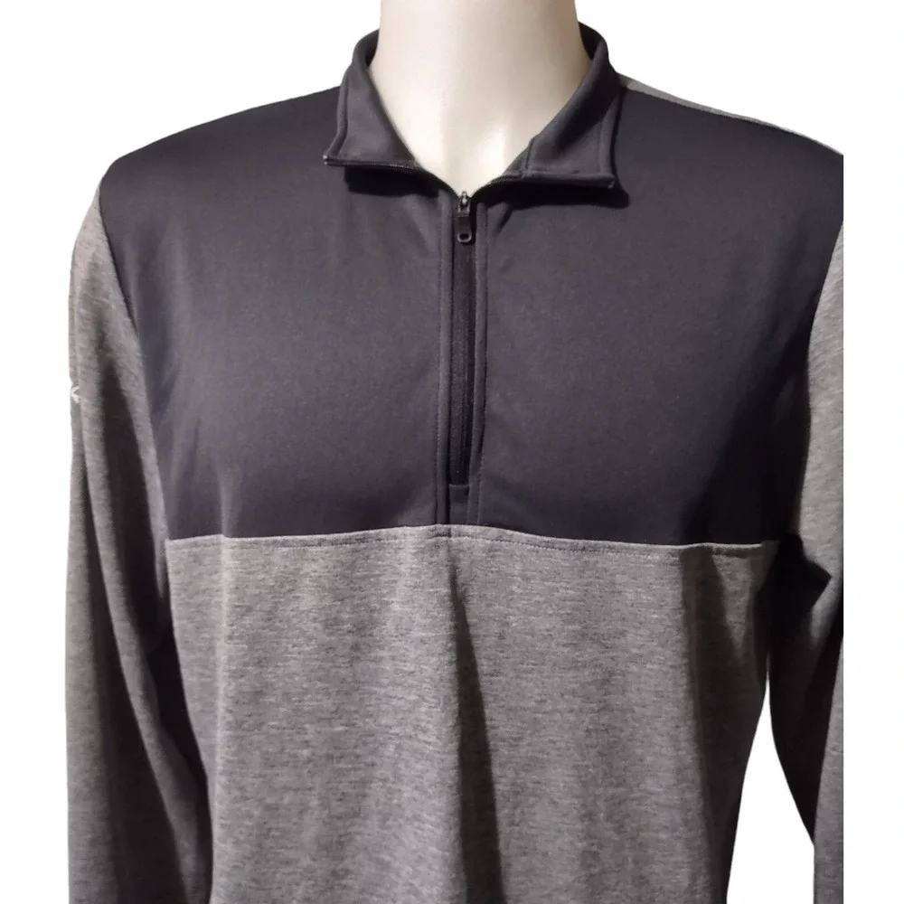 Adidas Pullover Golf Shirt L Men's Large Logo DLS Christian Brothers Gray